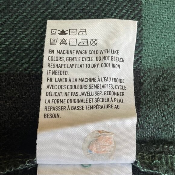 AMERICAN EAGLE Plaid Peplum Button Down Flannel Shirt - Size Medium - Picture 5 of 5